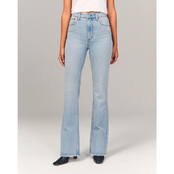 Abercrombie & Fitch Denim - ABERCROMBIE & FITCH Women's High Rise Vintage Flare Jean Size 29R In Light